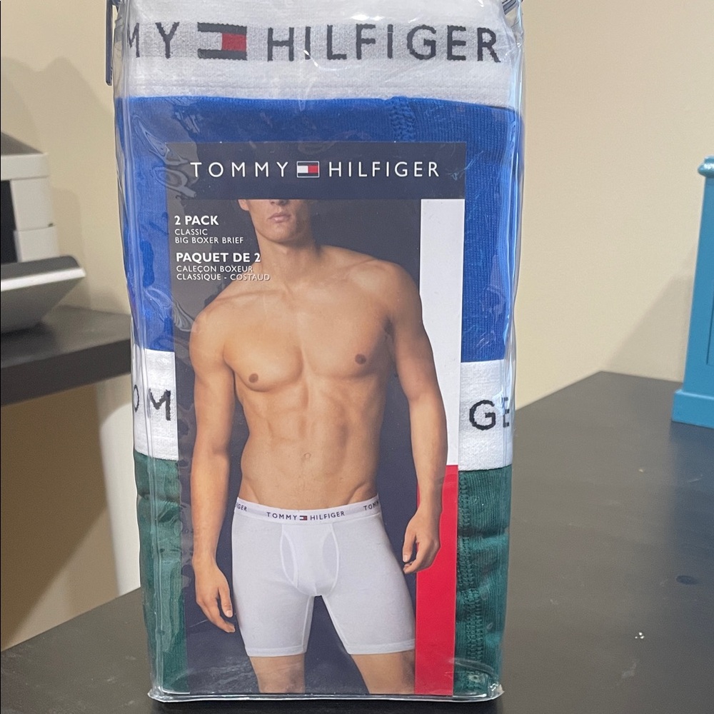 Tommy Hilfiger Boxer Briefs 2-Pack - Blue and Green